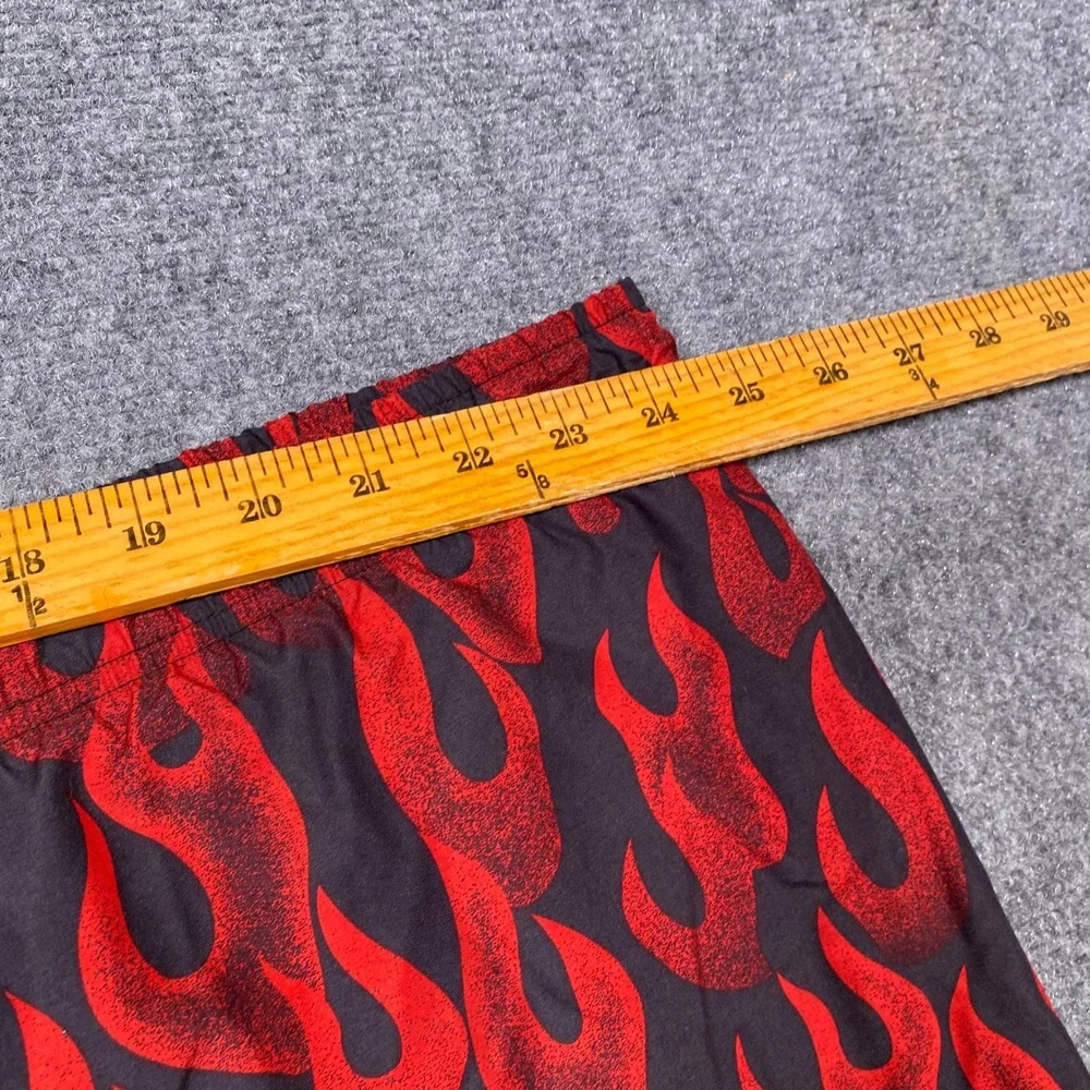 Big Dogs Hot Sauce Flames Swim Trunks Shorts Men's 3X Black‎ Red Fire Bottles